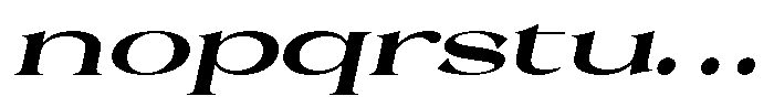 Malvera Extra Bold Expanded Slant Font LOWERCASE