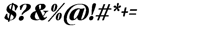 Malvera Extra Bold High Condensed Slant Font OTHER CHARS