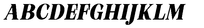 Malvera Extra Bold High Condensed Slant Font UPPERCASE