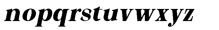 Malvera Extra Bold High Condensed Slant Font LOWERCASE