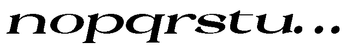 Malvera Extra Bold High Expanded Slant Font LOWERCASE