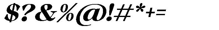 Malvera Extra Bold High Slant Font OTHER CHARS