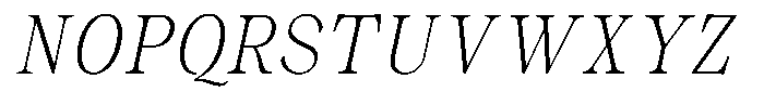 Malvera Extra Light Condensed High Slant Font UPPERCASE