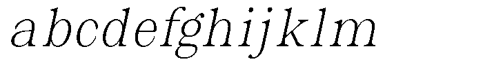 Malvera Extra Light Condensed High Slant FONT