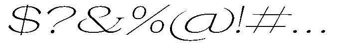 Malvera Extra Light Expanded Slant Font OTHER CHARS