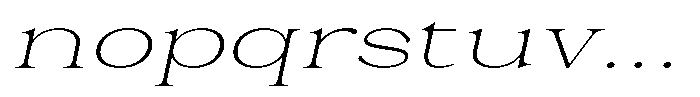 Malvera Extra Light Expanded Slant Font LOWERCASE