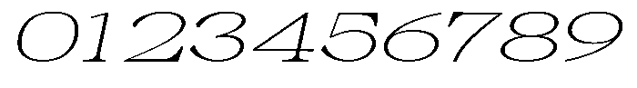 Malvera Extra Light High Expanded Slant Font OTHER CHARS