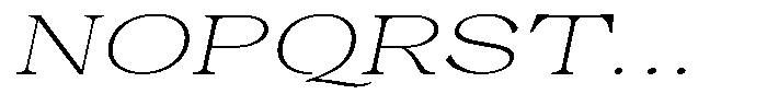 Malvera Extra Light High Expanded Slant Font UPPERCASE