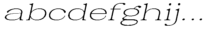Malvera Extra Light High Expanded Slant FONT