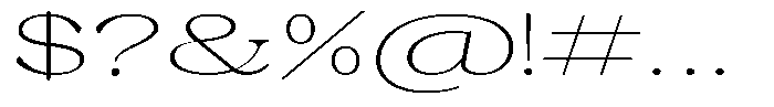 Malvera Extra Light High Expanded Font OTHER CHARS