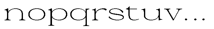 Malvera Extra Light High Expanded Font LOWERCASE