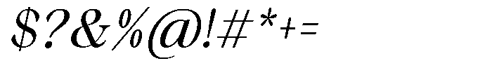 Malvera High Condensed Slant Font OTHER CHARS