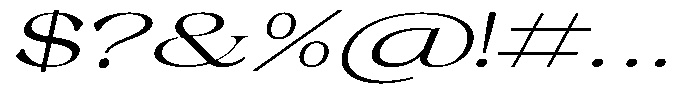 Malvera High Expanded Slant Font OTHER CHARS
