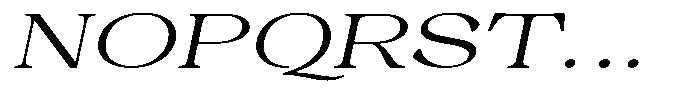 Malvera High Expanded Slant Font UPPERCASE