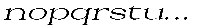 Malvera High Expanded Slant Font LOWERCASE