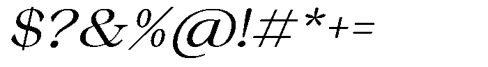 Malvera High Slant Font OTHER CHARS
