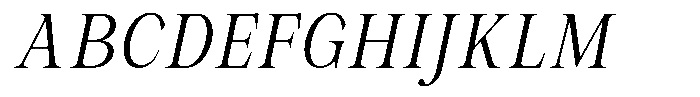 Malvera Light Condensed Slant Font UPPERCASE