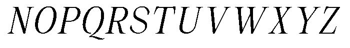 Malvera Light Condensed Slant Font UPPERCASE