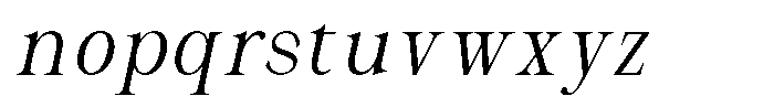 Malvera Light Condensed Slant Font LOWERCASE