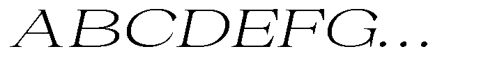 Malvera Light Expanded Slant Font UPPERCASE