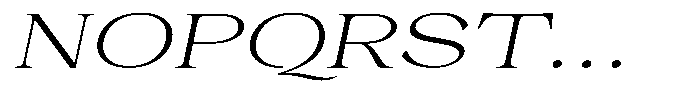 Malvera Light Expanded Slant Font UPPERCASE
