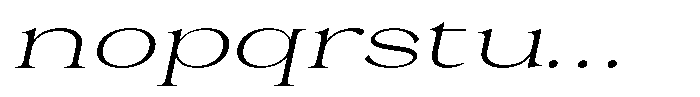 Malvera Light Expanded Slant Font LOWERCASE