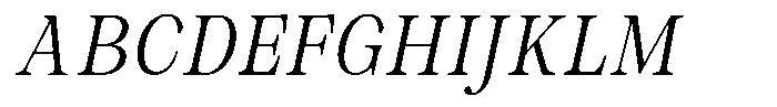 Malvera Light High Condensed Slant Font UPPERCASE