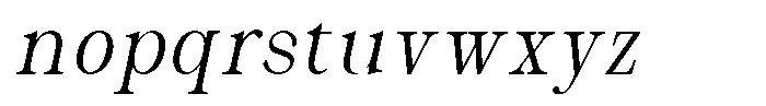 Malvera Light High Condensed Slant Font LOWERCASE