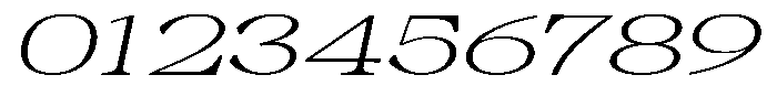 Malvera Light High Expanded Slant Font OTHER CHARS