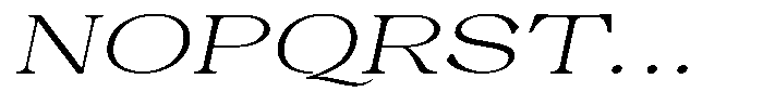 Malvera Light High Expanded Slant Font UPPERCASE