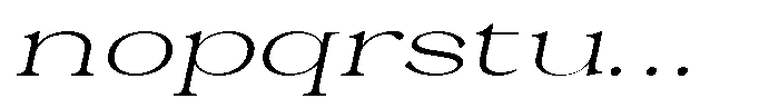 Malvera Light High Expanded Slant Font LOWERCASE