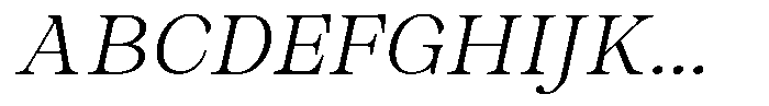 Malvera Light High Slant Font UPPERCASE