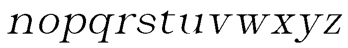 Malvera Light High Slant Font LOWERCASE