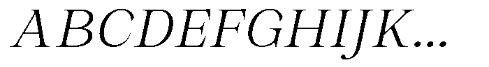 Malvera Light Slant Font UPPERCASE