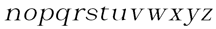 Malvera Light Slant Font LOWERCASE