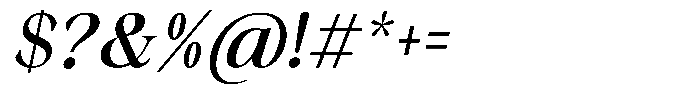 Malvera Medium Condensed Slant Font OTHER CHARS