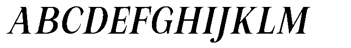 Malvera Medium Condensed Slant Font UPPERCASE