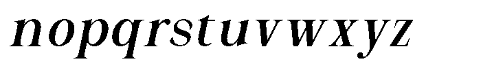 Malvera Medium Condensed Slant Font LOWERCASE