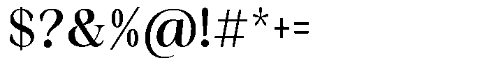 Malvera Medium Condensed Font OTHER CHARS