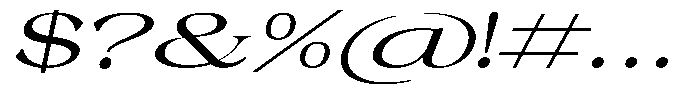 Malvera Medium Expanded Slant Font OTHER CHARS