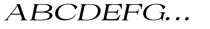 Malvera Medium Expanded Slant Font UPPERCASE
