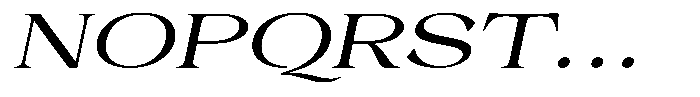 Malvera Medium Expanded Slant Font UPPERCASE