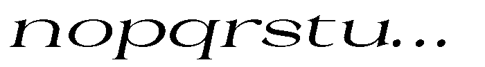Malvera Medium Expanded Slant Font LOWERCASE