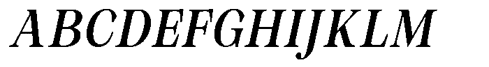 Malvera Medium High Condensed Slant Font UPPERCASE