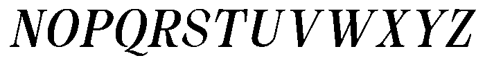 Malvera Medium High Condensed Slant Font UPPERCASE