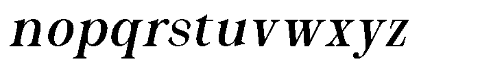 Malvera Medium High Condensed Slant Font LOWERCASE
