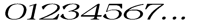Malvera Medium High Expanded Slant Font OTHER CHARS