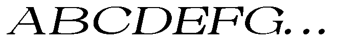 Malvera Medium High Expanded Slant Font UPPERCASE