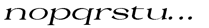 Malvera Medium High Expanded Slant Font LOWERCASE