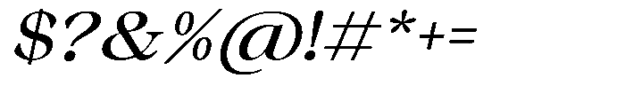 Malvera Medium High Slant Font OTHER CHARS